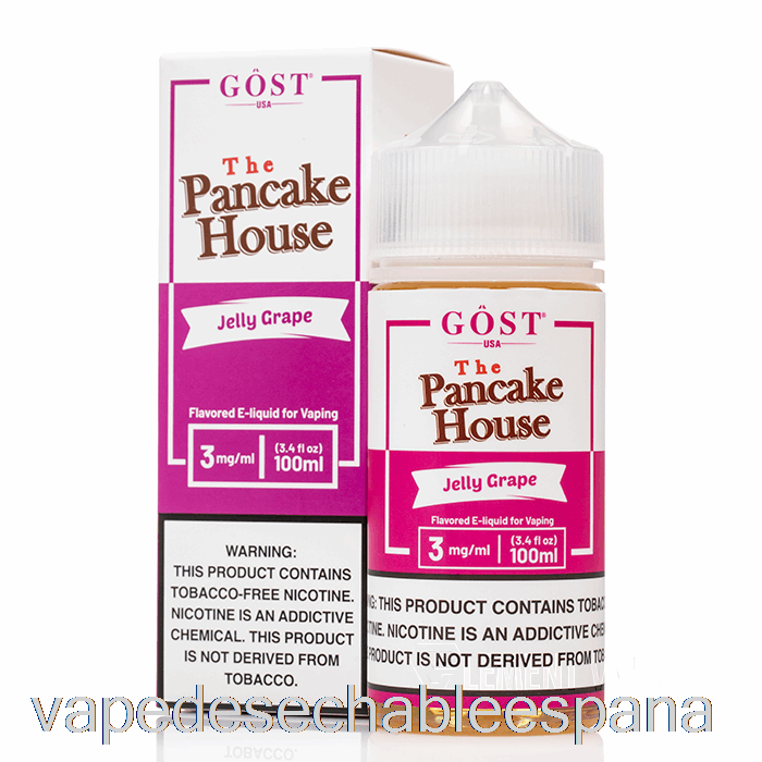 Vape Desechable España Gelatina Uva - The Pancake House - Gost Vapor - 100ml 3mg